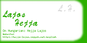 lajos hejja business card